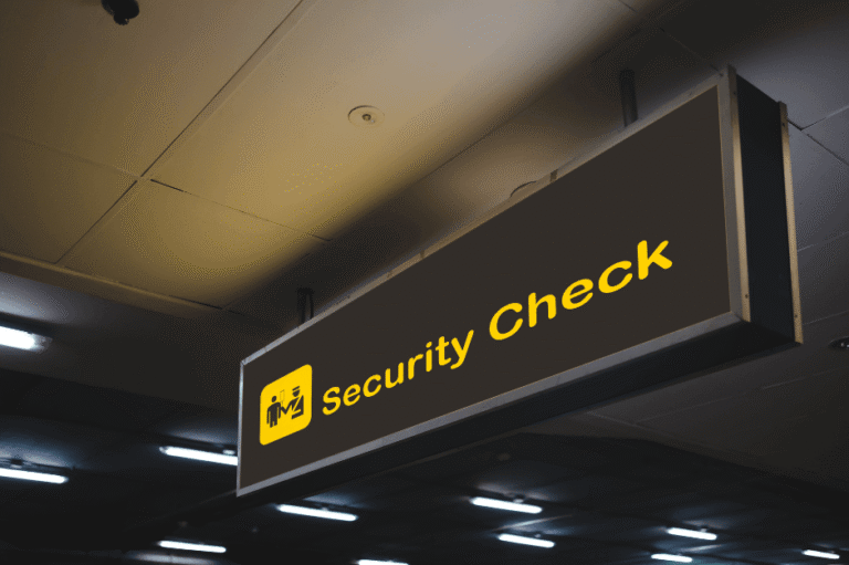 Security check sign