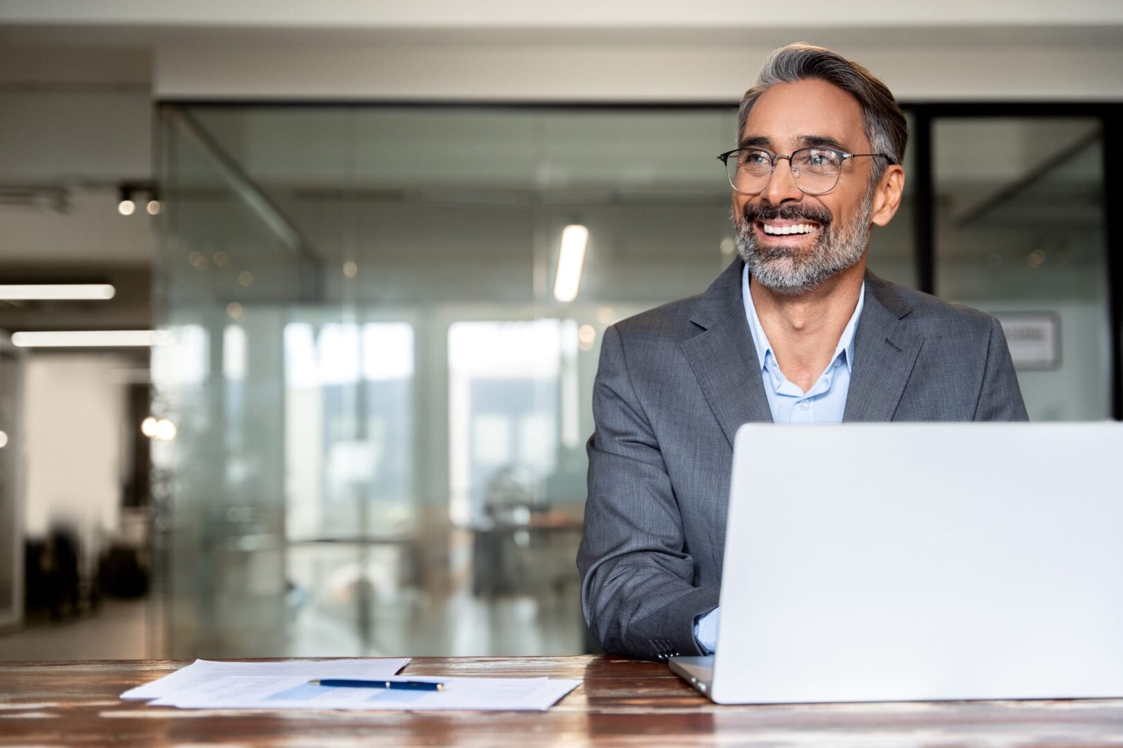 Man working at computer